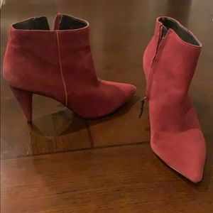 Burgundy Suede Dolce Vita Ankle Bootie